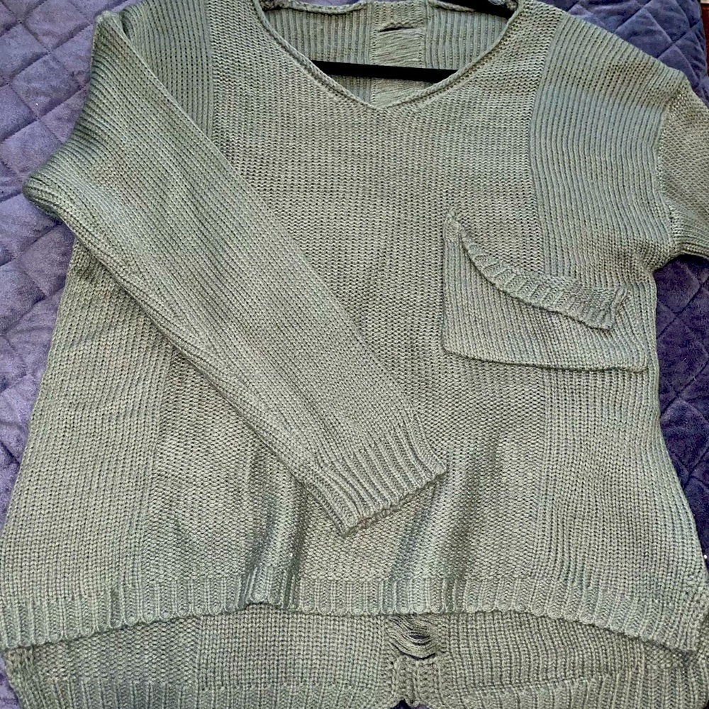 Distressed sweater